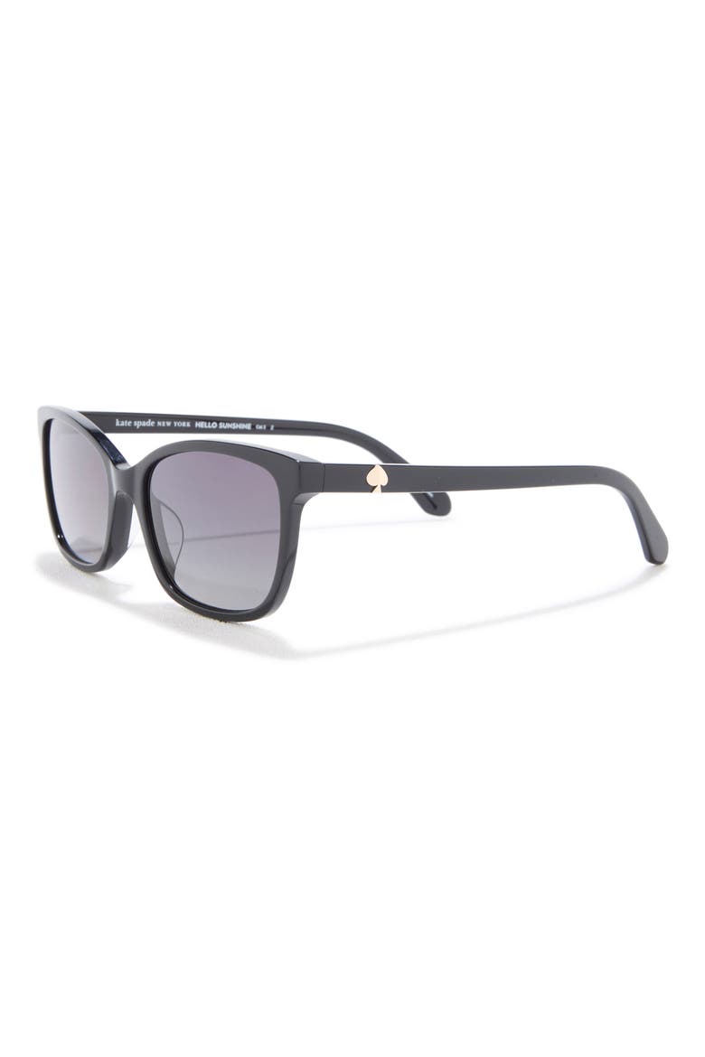 53mm tabitha rectangle sunglasses, Alternate, color, BLACK GOLD