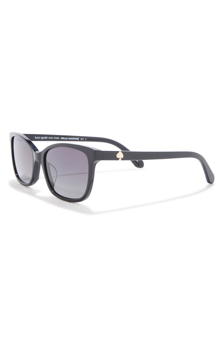 Kate Spade 53mm tabitha rectangle sunglasses, Alternate, color, Black Gold