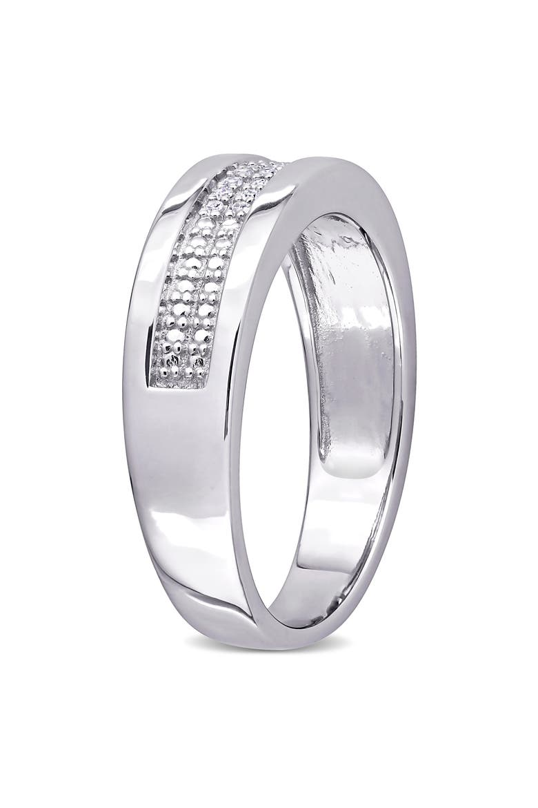 Men's Diamond Band Ring, Alternate, color, SILVER
