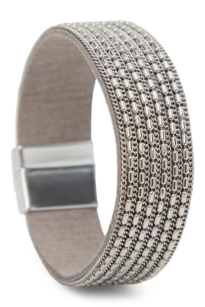 Multistrand Bracelet, Main, color, SILVER