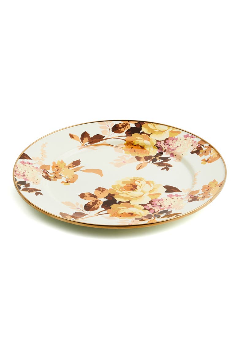 Wild Rose White Charger Plate, Alternate, color, WILD ROSE