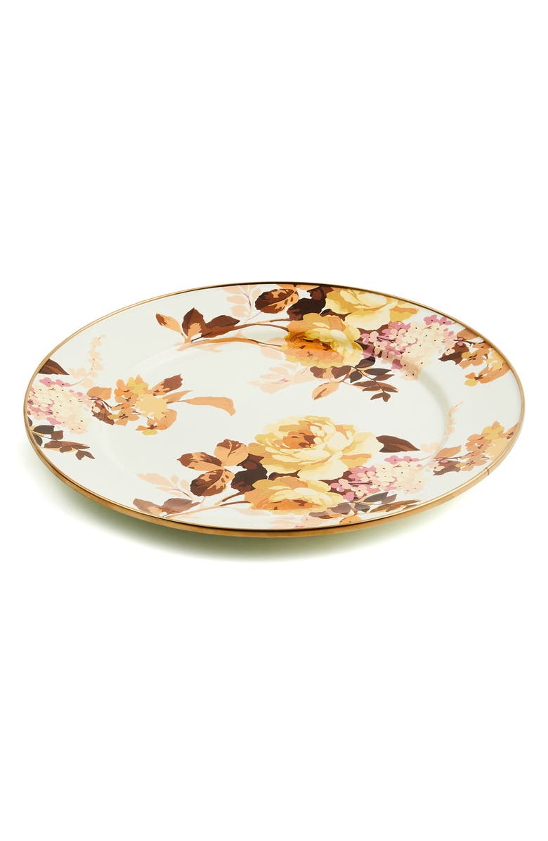MACKENZIE CHILDS Wild Rose White Charger Plate, Alternate, color, Wild Rose
