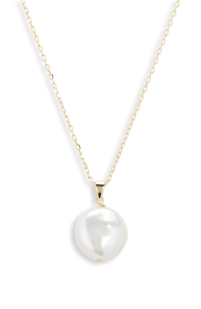 ARGENTO VIVO Faux Pearl Pendant Necklace, Alternate, color, Gold