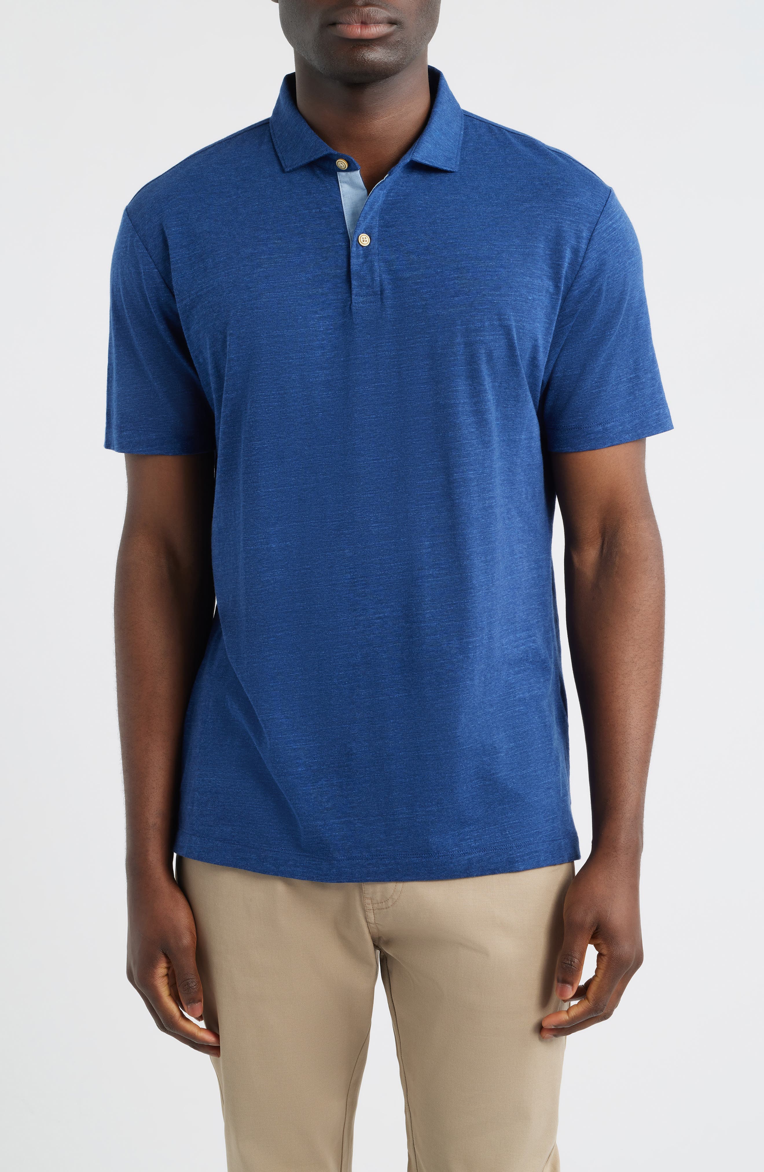 Starnes Heathered Cotton Blend Polo - image 3