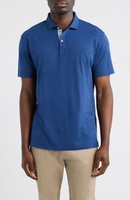 johnnie-O Starnes Heathered Cotton Blend Polo