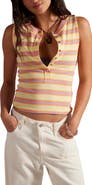 Free People Jamie Stripe Henley Tank