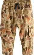 NEXT Kids' Dinosaur Camo Cotton Cargo Pants