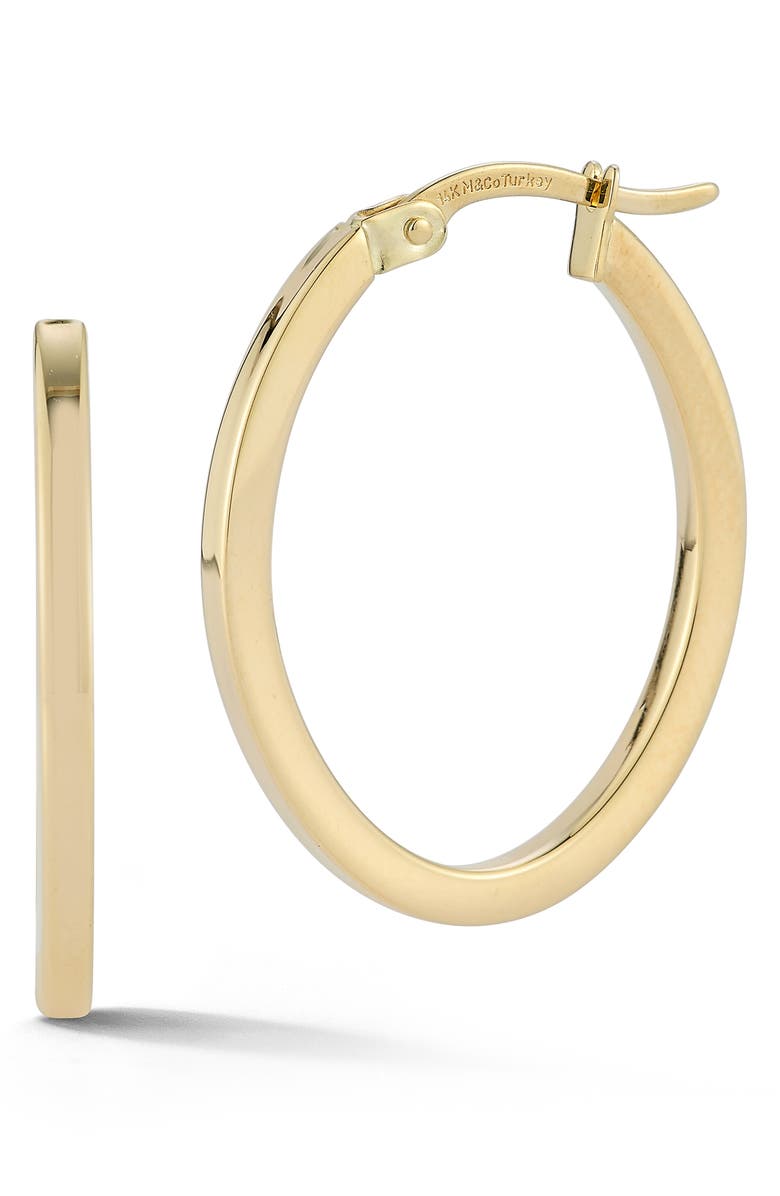 Ember Fine Jewelry 14k Gold Oval Hoop Earrings, Main, color, Gold