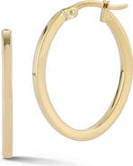 Ember Fine Jewelry 14k Gold Oval Hoop Earrings