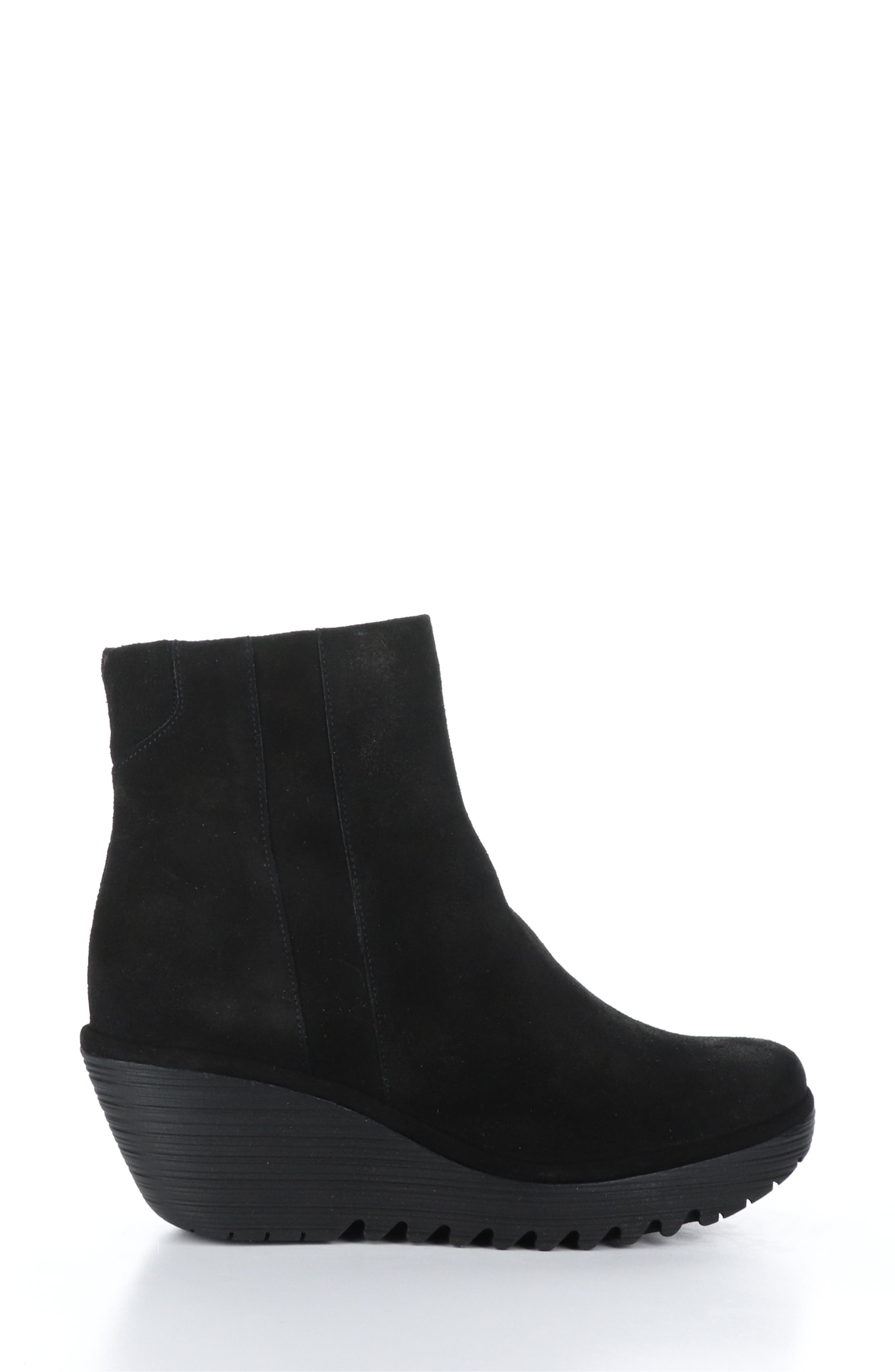 Yulu Wedge Bootie, Alternate, color, BLACK OIL SUEDE
