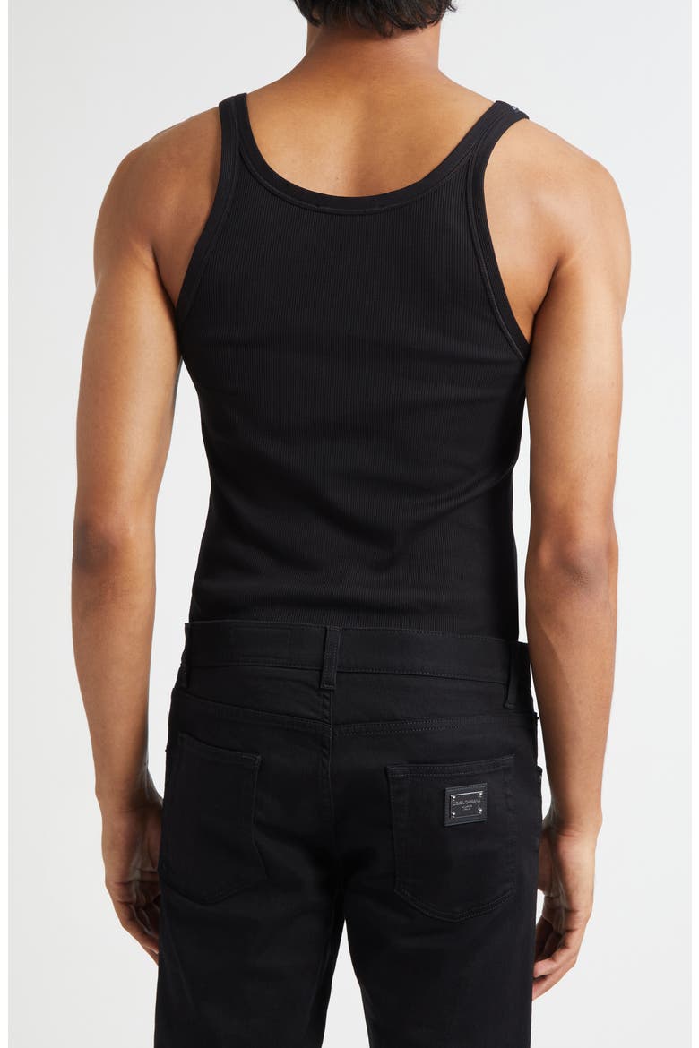 Embroidered Logo Rib Tank, Alternate, color, N0000 NERO