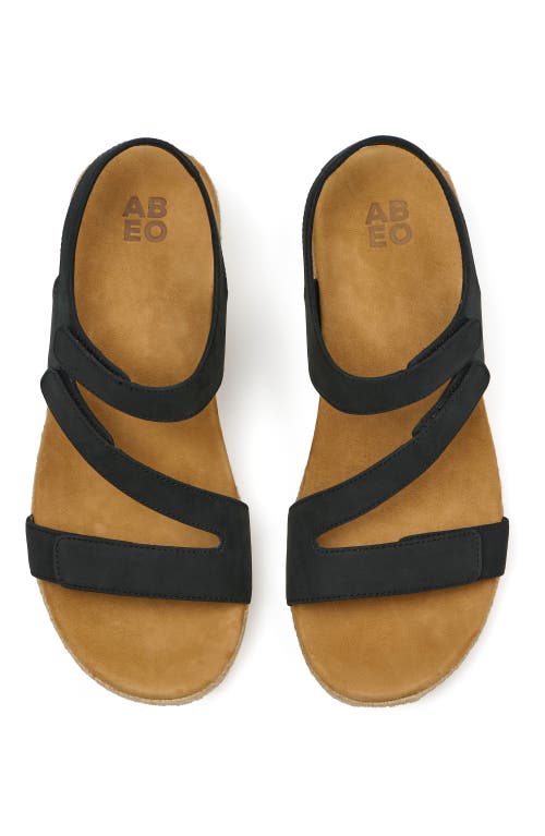 Abeo Riviera Adjustable Sandal In Black - Metatarsal