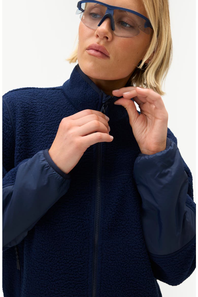 Chapelle High Pile Fleece Jacket, Alternate, color, NAVY