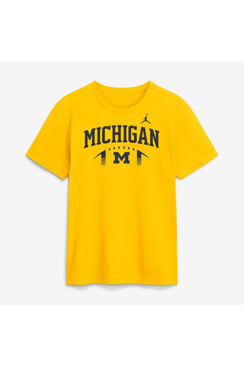 Men's Jordan Brand  Maize Michigan Wolverines Primetime Football Icon T-Shirt, Main, color, Maize