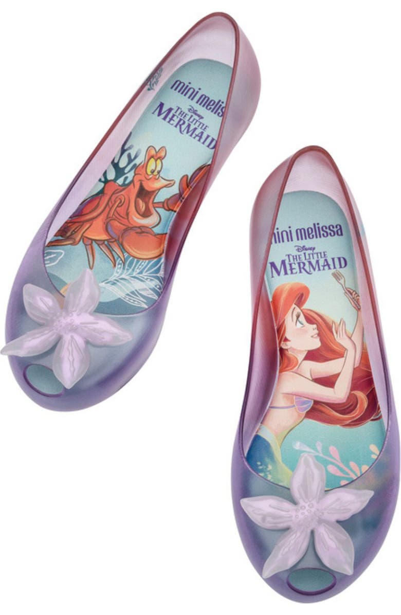 Mini Melissa x Disney<sup>®</sup> The Little Mermaid Mini Ultragirl Flat, Alternate, color,