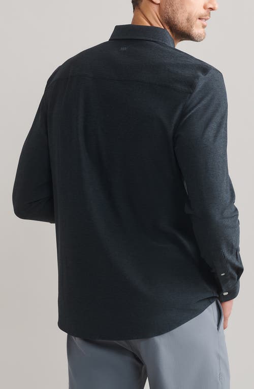Rhone Wfh Knit Button-up Shirt In Black