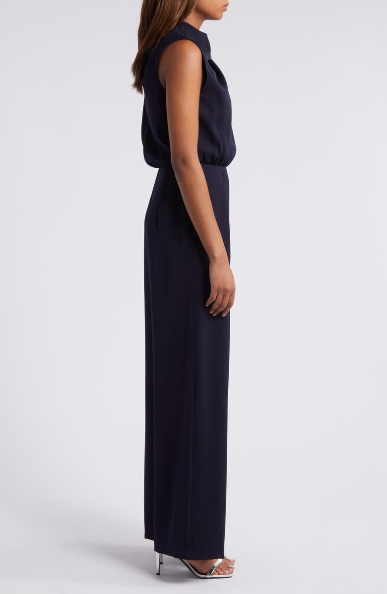 Black Halo Floella Asymmetric Jumpsuit, Alternate, color, Navy