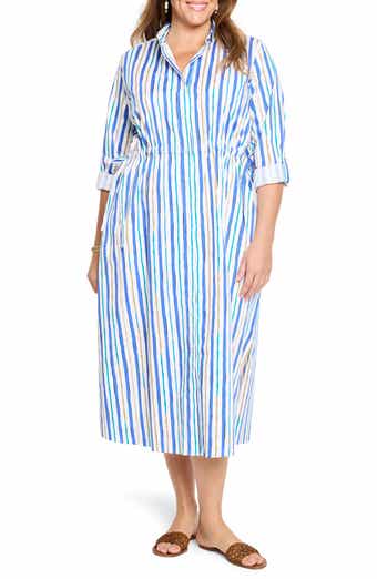NIC+ZOE Jamie Oasis Stripe Long Sleeve Shirtdress