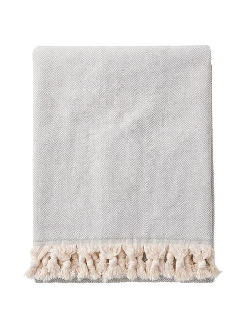 Turkish Cotton Herringbone Throw