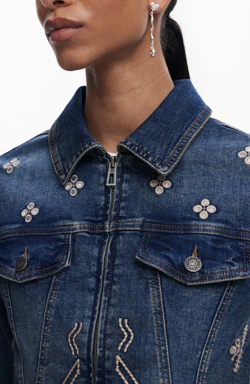 DESIGUAL DESIGUAL ZIP DENIM TRUCKER JACKET
