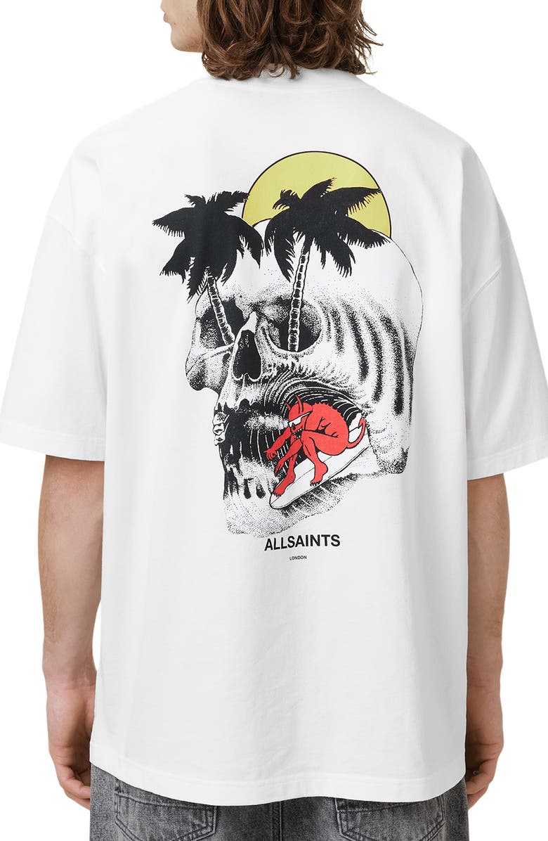 AllSaints Breaker Graphic T-Shirt, Alternate, color, Chalk White