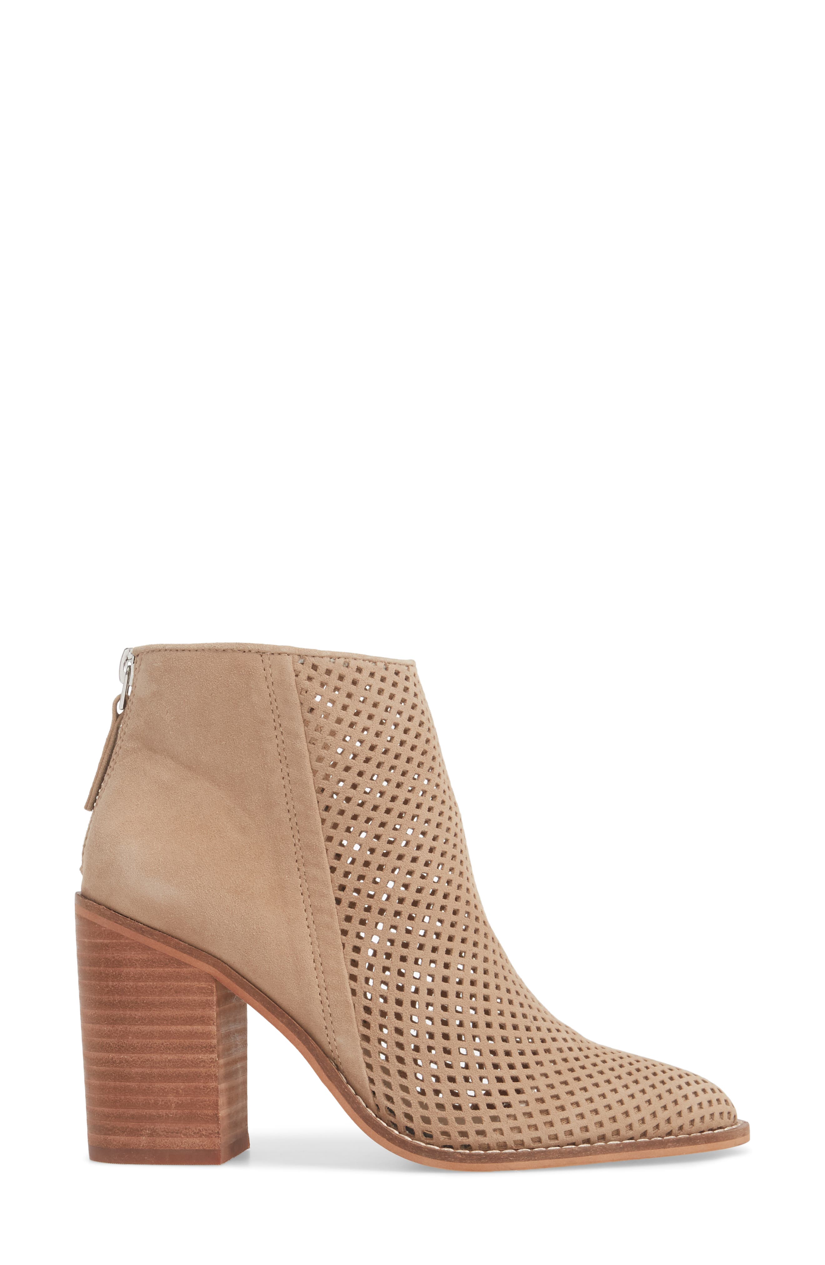 Rumble Perforated Bootie, Alternate, color, TAUPE SUEDE