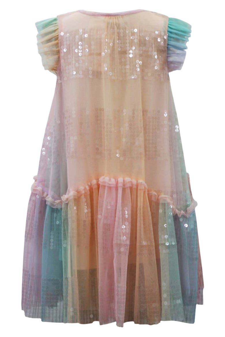 Kids' Sequin Stripe Party Dress, Alternate, color, MULTI PINK