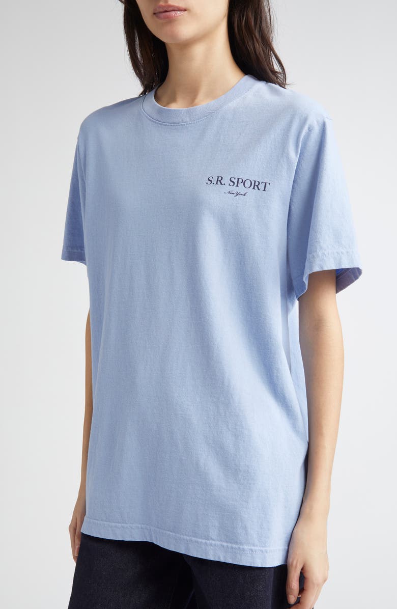 Sporty & Rich Wimbledon Cotton Graphic T-Shirt, Alternate, color, 