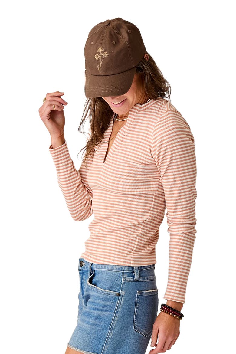 Ever Henley, Alternate, color, Crema Stripe