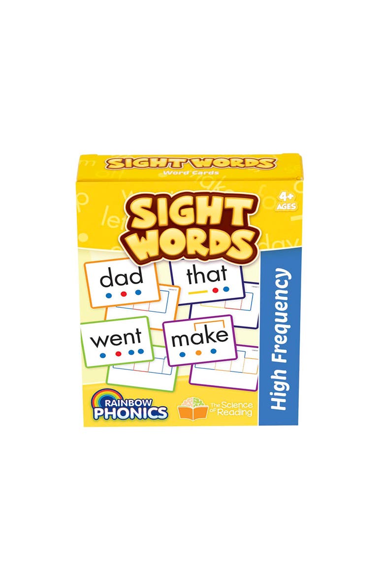 Rainbow Phonics Sight Words Flash Cards, Main, color, Multicolored