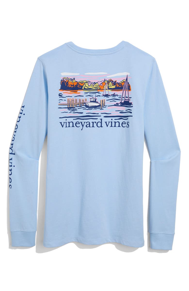 vineyard vines Long Sleeve Graphic Pocket T-Shirt, Alternate, color, Jake Blue