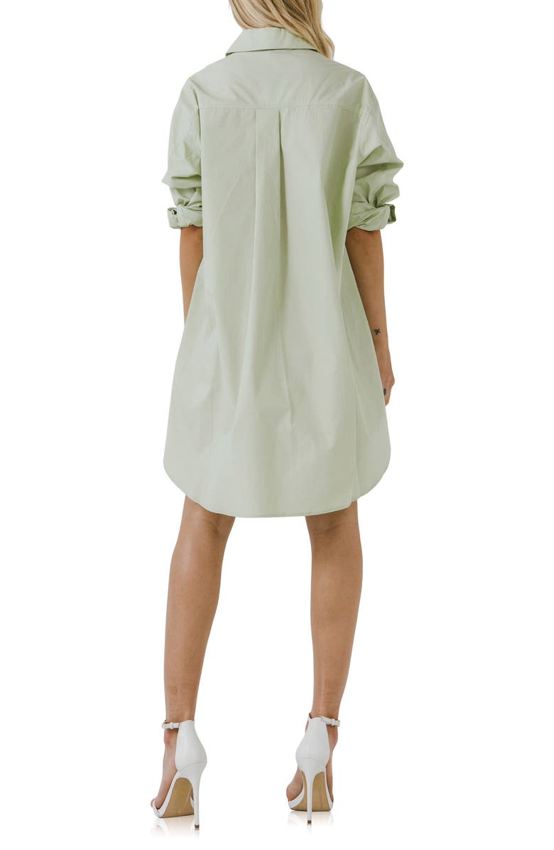 English Factory Classic Collar Shirtdress, Alternate, color, Pistachio