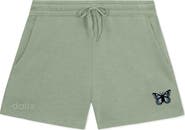 Dalix Womens Butterfly Midweight Washed Fleece Shorts