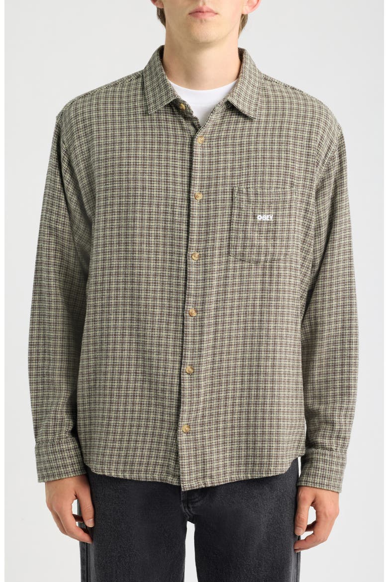 Bigwig Jack Plaid Cotton Button-Up Shirt, Alternate, color, ABBEY STONE MULTI