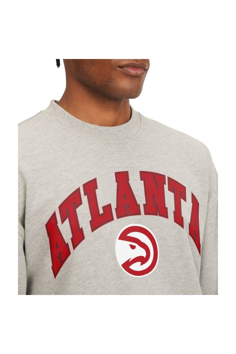 Men's Tommy Jeans Gray Atlanta Hawks James Patch Pullover Sweatshirt, Alternate, color, Gray