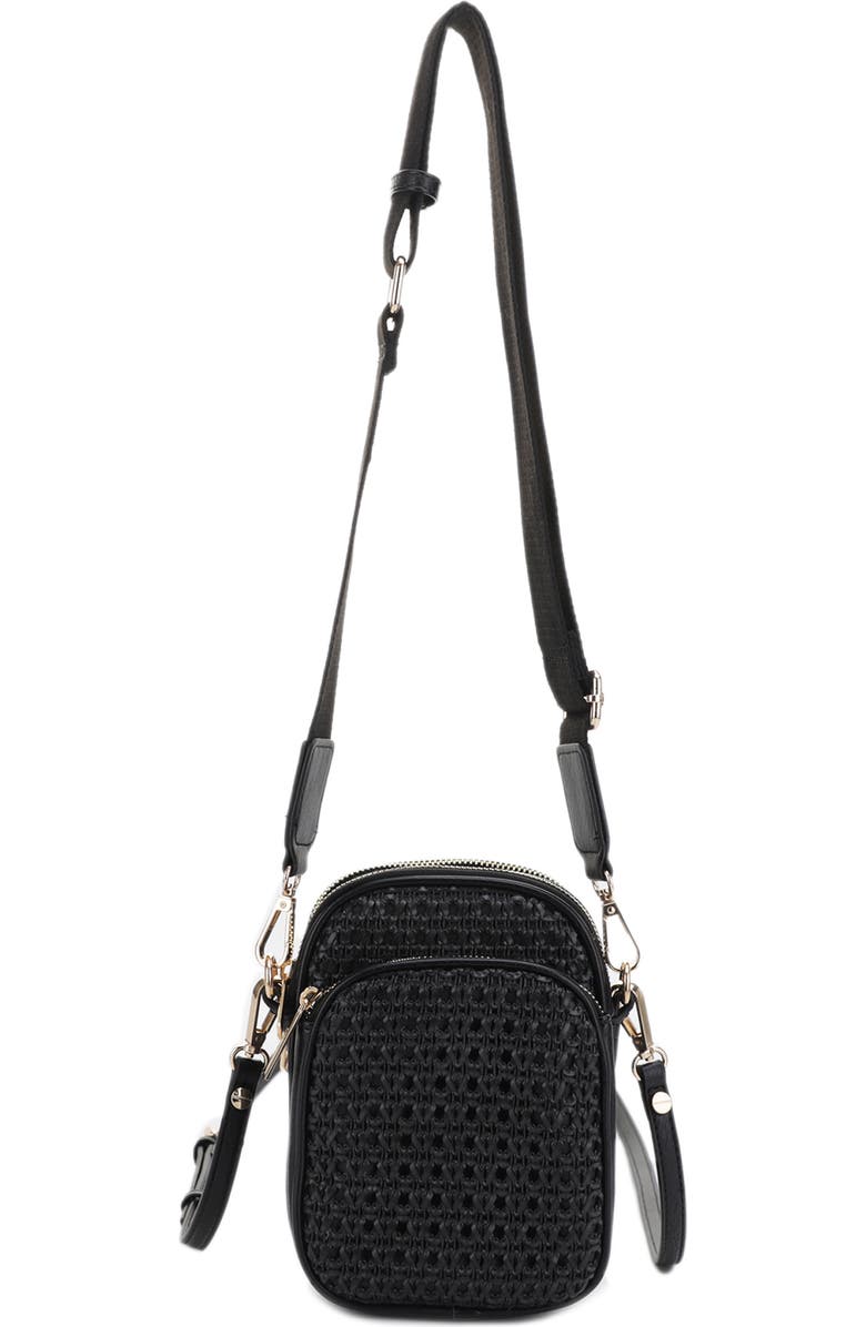 Mali + Lili Josephine Woven Vegan Leather Crossbody Bag, Alternate, color,