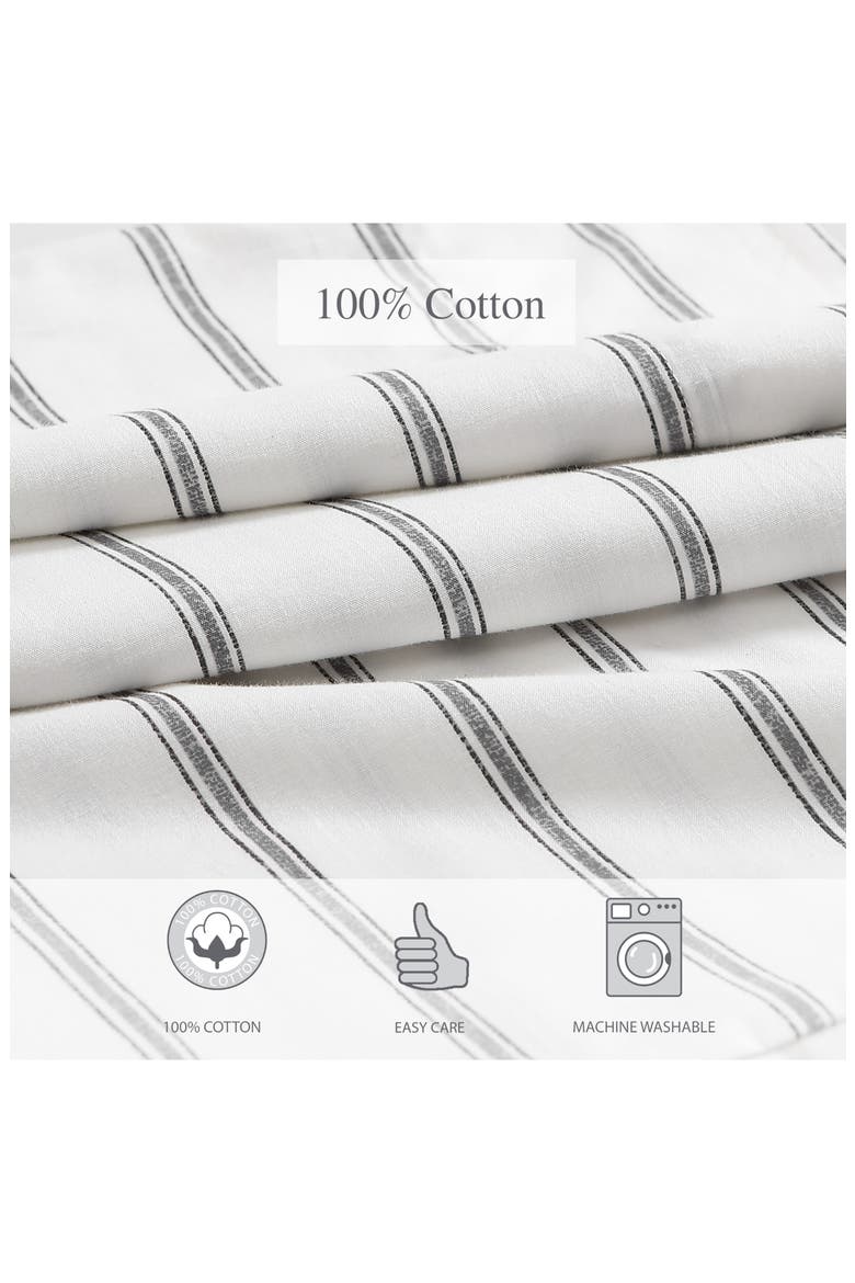 Trenton Stripe 200 Thread Count Cotton Percale Sheet Set, Alternate, color, LIGHT PASTEL GREY