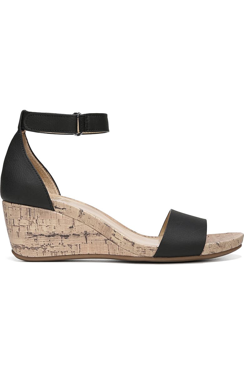Naturalizer Areda Wedge Sandal - Wide Width Available, Main, color, Black