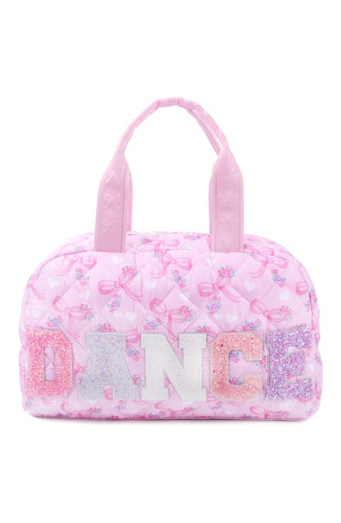 Kids' Dance Bow Quilted Medium Duffle Bag