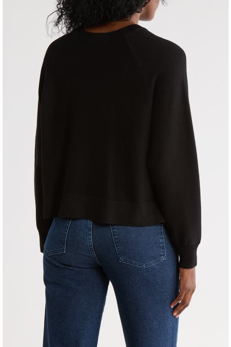 Dolman Lace-Up Sweater, Alternate, color, BLACK
