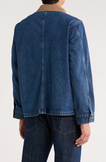 Corduroy Collar Denim Field Jacket