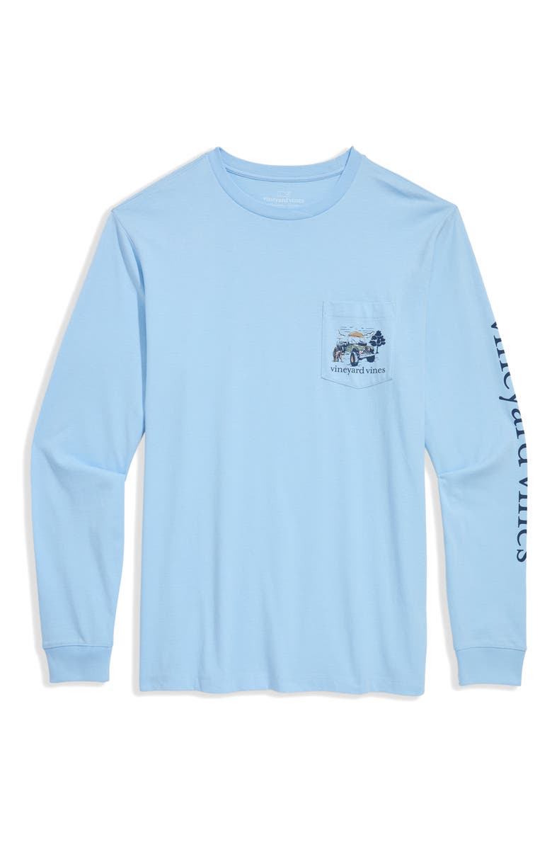 vineyard vines Autumn Truck Graphic Long Sleeve T-Shirt, Main, color, Jake Blue