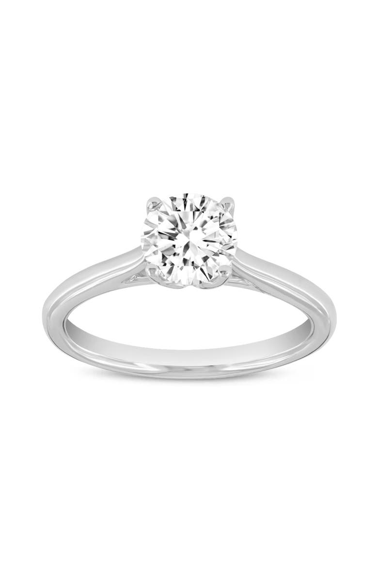 Neli 14K White Gold Round Shape Lab Grown Diamond Solitaire Ring - 1 Ct, Main, color, 14K White Gold
