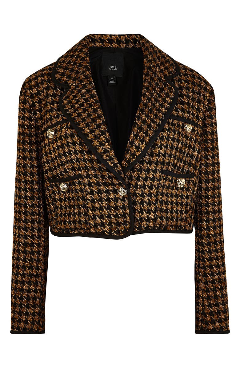 River Island Boxy Herringbone Bouclé Trophy Jacket, Alternate, color,
