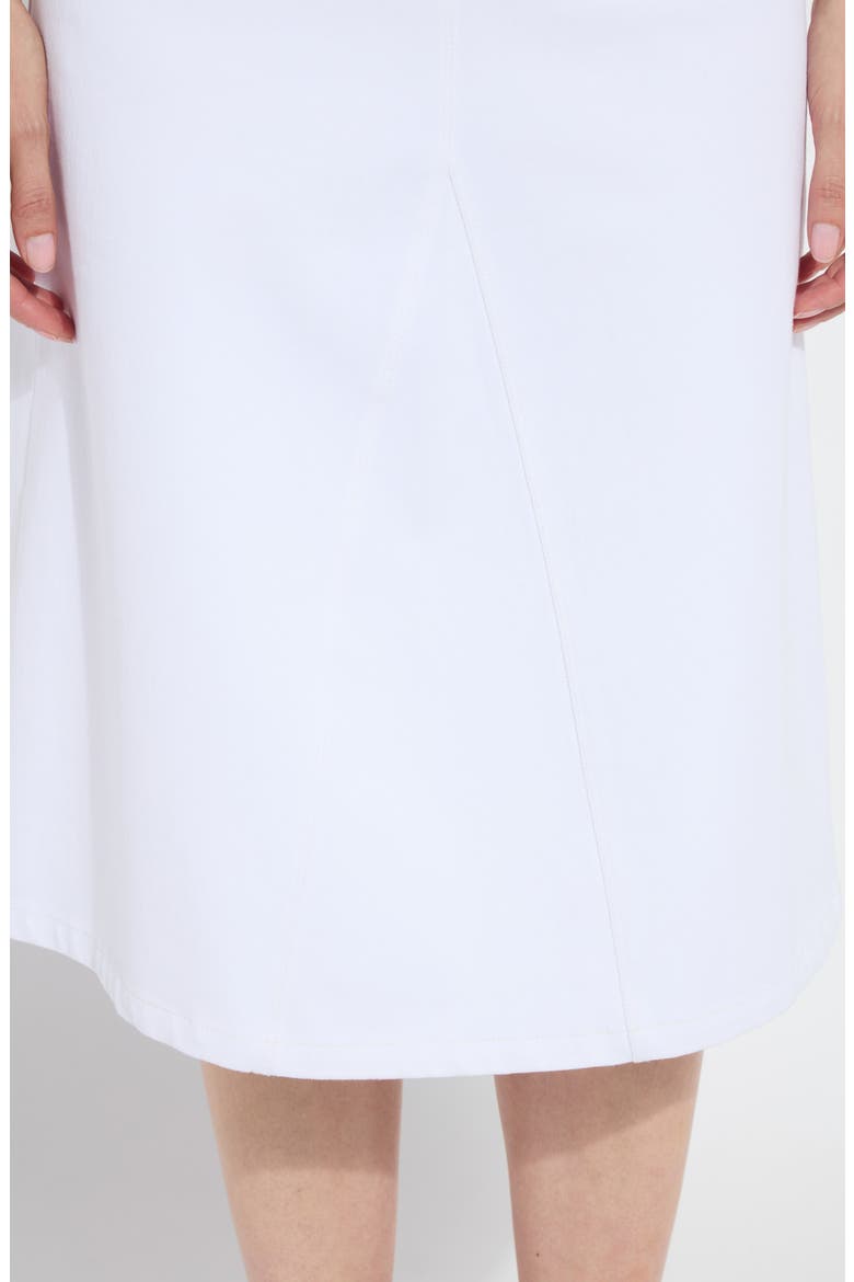 Ballamy A-Line Denim Skirt, Alternate, color, WHITE
