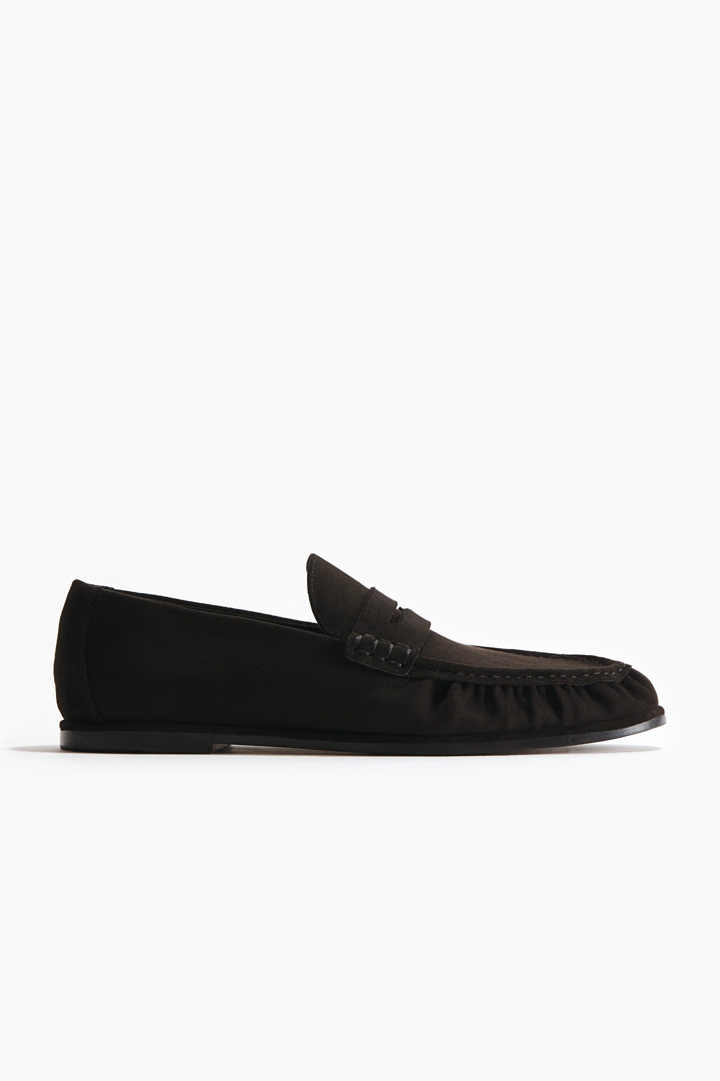 H&M Penny Loafers, Main, color, Black