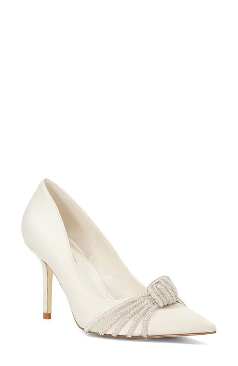 Beautys Imitation Pearl Pointed Toe Pump (Women)