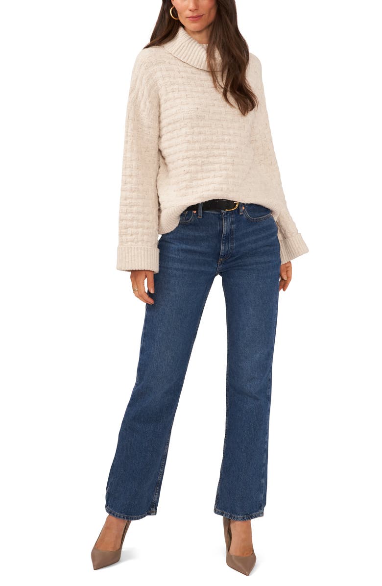 Vince Camuto Sequin Turtleneck Sweater, Alternate, color, 