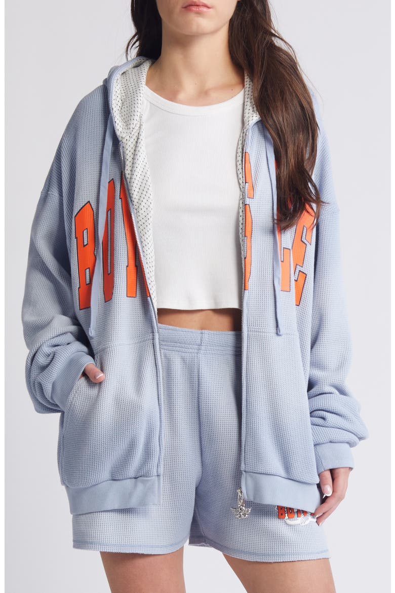 Fool Me Once Harley Front Zip Hoodie, Main, color, BLUE
