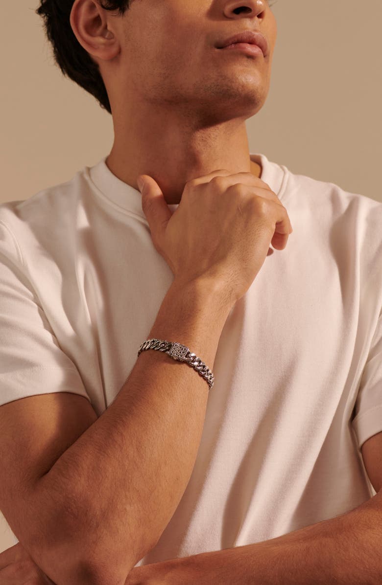 John Hardy Men's Classic Chain Curb Bracelet, Alternate, color, Silver